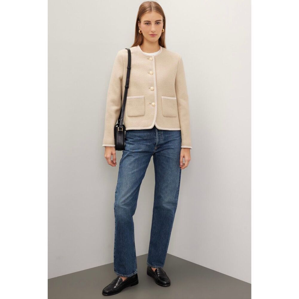 DUNST Beige Tweed Boucle Jacket 💙